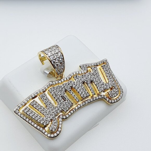 "14K Gold Plated Cubic Zircon Pendant, EVBRS396 - Picture 6 of 9